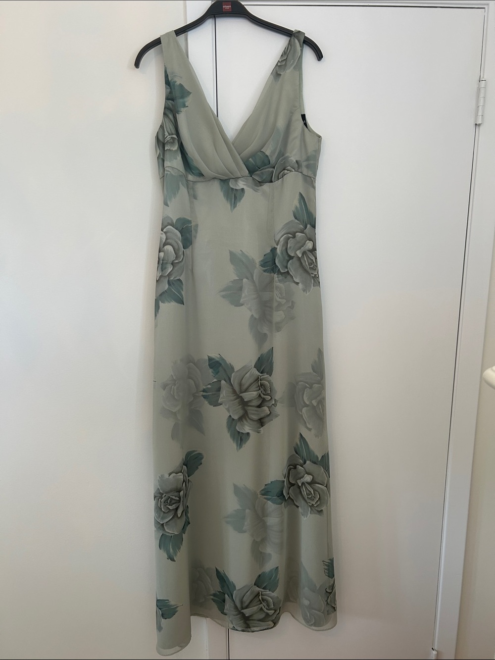 JS Collections Sage Green Floral Maxi Dress